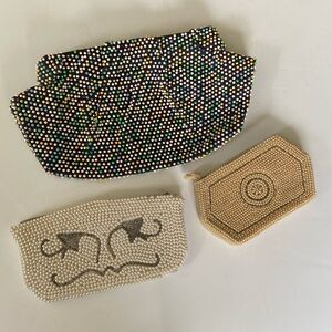 True Vintage 40s 50s 60s Beaded Purse Bundle of Three Bags